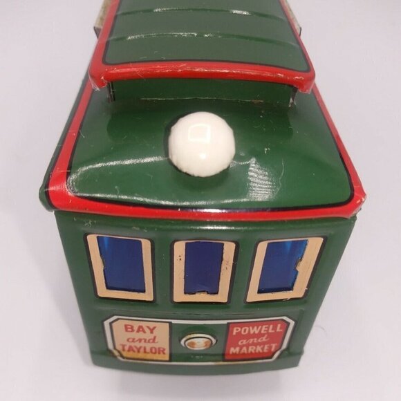 Vtg San Fran Bay Taylor Powell Mason #512 Tin Friction Trolley Cable Car Train - Picture 5 of 12